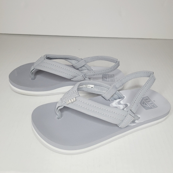 Reef Little Ahi Sandals Beach Little Kid Gray Size 12 Slingback Strapclosure - Picture 3 of 5